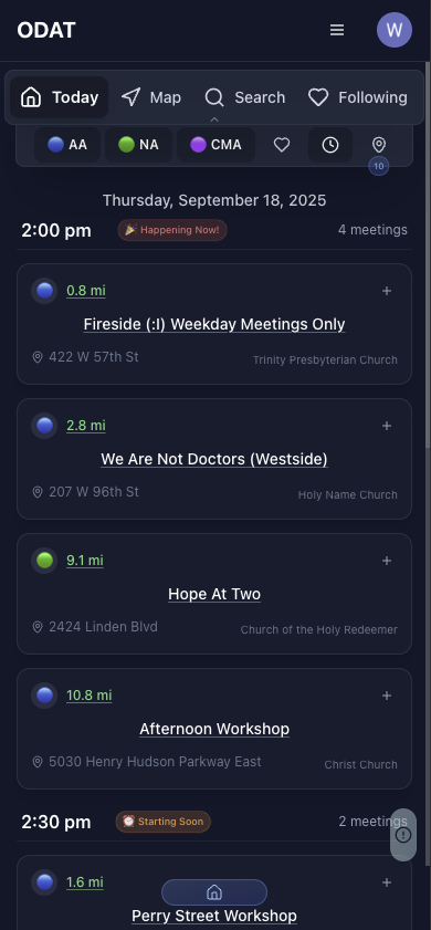 Meeting Finder - Today